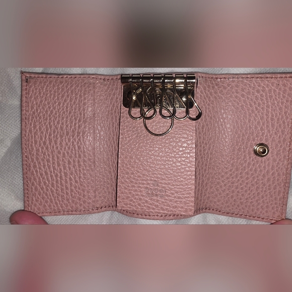 Pre-loved Gucci Soho 6 Key Light Pink Leather Wallet - Picture 4 of 10